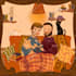 create a heartwarming custom family or couple illustration