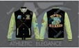 custom design varsity jacket 3d mockup
