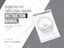 drawing instruction manual, step, line art for your package