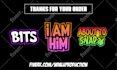 design unique custom text emotes for twitch, kick, youtube