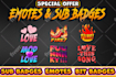 design twitch emotes, twitch badges, twitch sub badges