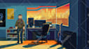 make pixel art scene or background