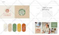 create a minimal logo and a branding board kit