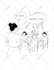draw black and white children book illustration