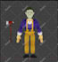 making your character in a 3d low poly model