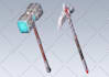 design creative concept art of weapons and items