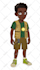 draw a vector 2d character, cartoon character