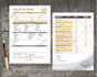 design invoice, letterhead, price list, or rate list