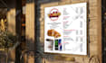 do price list, digital menu board,  and sales sheet design