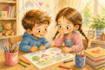 illustrate childrens story book with custom watercolor art