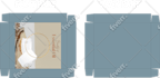 create packaging dieline, box label design with 3d mockup
