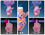 model 3d character with traits for nft collection, game,