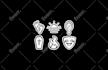 create hand drawn doodle icons, illustrations, stickers
