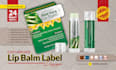 design lip balm label, stickers label badges