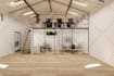 create office workspace, coworking open space and home office 3d interior design