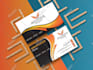 create modern and unique double sided business card design