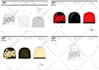 design custom hats, caps, beanies mockup, and tech pack