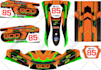 design your motorcycle decal with racing graphic or cartoon
