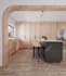 do modern and luxury kitchen interior design in 3d rendering