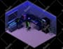 create a 3d isometric room  or scene in cinema 4d