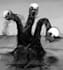 draw black and white horror creatures