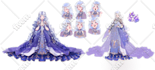 design custom 2d character with reference sheet