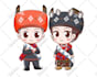 draw cute vector character with chibi style