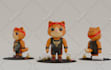 design stylized 3d characters, funko, textured, game, rig, animation, in blender