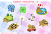 create cute kawaii doodles stickers design and sticker sheet