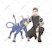 draw a customized trainer and pokemon for you