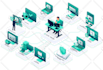 create amazing 3d isometric vector illustration design