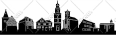 draw landscape silhouette city skyline city silhouette