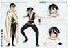 draw custom character sheet, reference sheet design in anime style for oc detail