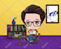 illustrate concept or character in cute anime chibi art