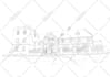make a detailed building line drawing