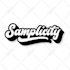 design retro script hand lettering logo