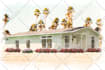 create a watercolor house portrait from your image