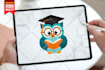 draw cute mascot cartoon character logo design, illustration