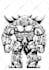draw black and white comic superhero character line art