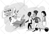 do a professional editorial cartoon like a new york times