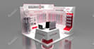 design 3d trade show booth, exhibition stand, expo stall and kiosk rendering
