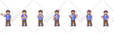 create a character in pixel art style