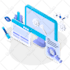 design isometric 3d illustration for website or app
