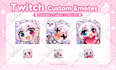 create custom anime twitch emotes or sub badges or sticker