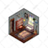 draw 2d isometric room or house