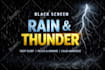 create 10 hour black screen rain video, fireplace, white and brown noise