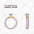 design jewelry illustration, sketch ring, earrings, bracelet