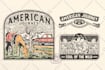 draw vintage handdrawn western cowboy for logo and tshirt