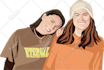 draw you in vector style for avatar profile social media