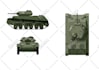 draw scifi tank, airplane, futuristic car, aircraft military